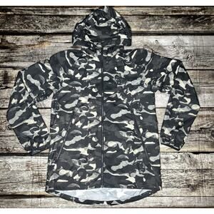 Nike Womens Windbreaker Full Zip Jacket Camo Track & Field Hoodie Medium 687611